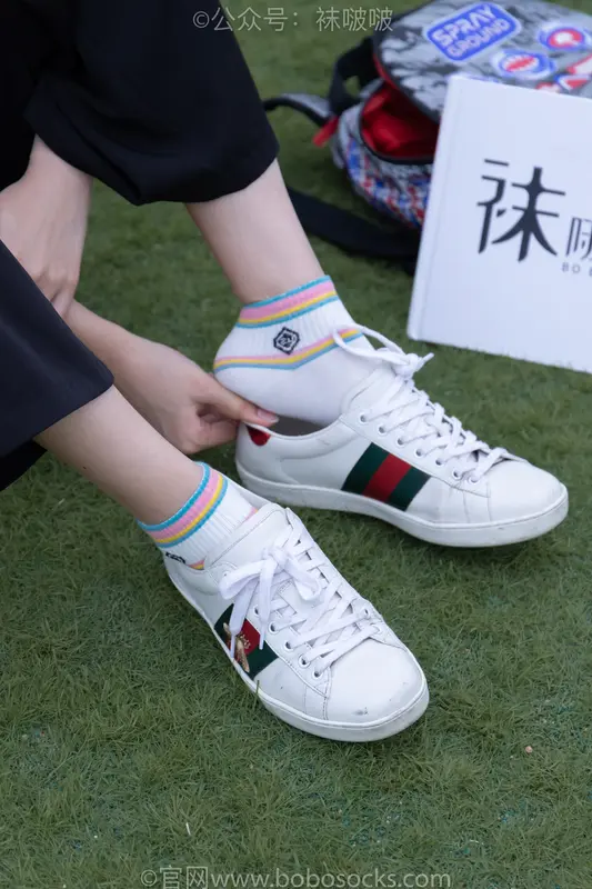 [BoBoSocks袜啵啵]NO.021 泡芙-板鞋、白棉袜、裸足 14